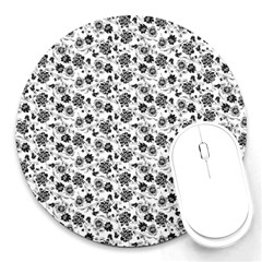 Roses Pattern Round Mousepads by Valentinaart