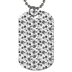 Roses Pattern Dog Tag (one Side) by Valentinaart