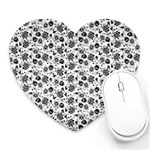 Roses pattern Heart Mousepads Front