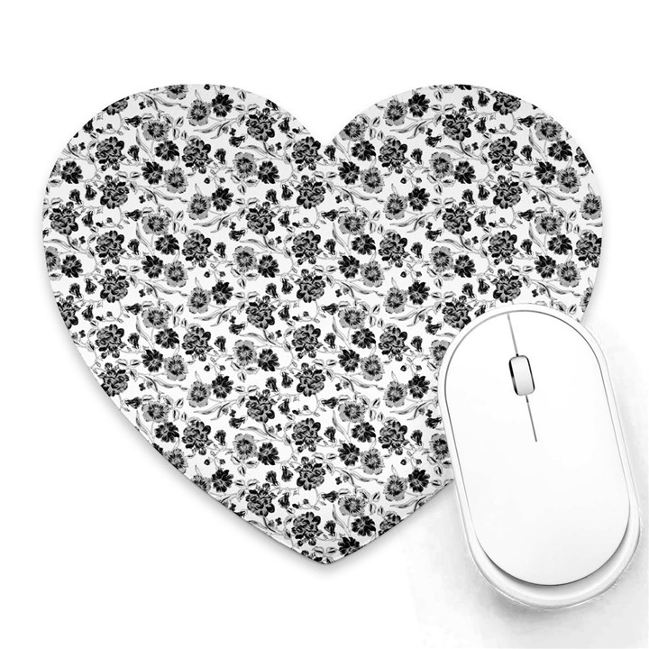 Roses pattern Heart Mousepads