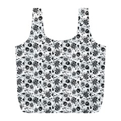 Roses Pattern Full Print Recycle Bags (l)  by Valentinaart