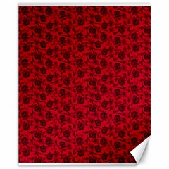 Roses Pattern Canvas 11  X 14  