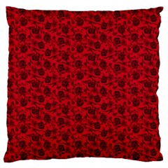 Roses Pattern Large Flano Cushion Case (one Side) by Valentinaart