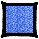 Roses pattern Throw Pillow Case (Black) Front