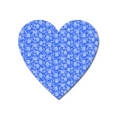 Roses Pattern Heart Magnet by Valentinaart