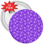 Roses pattern 3  Buttons (10 pack)  Front