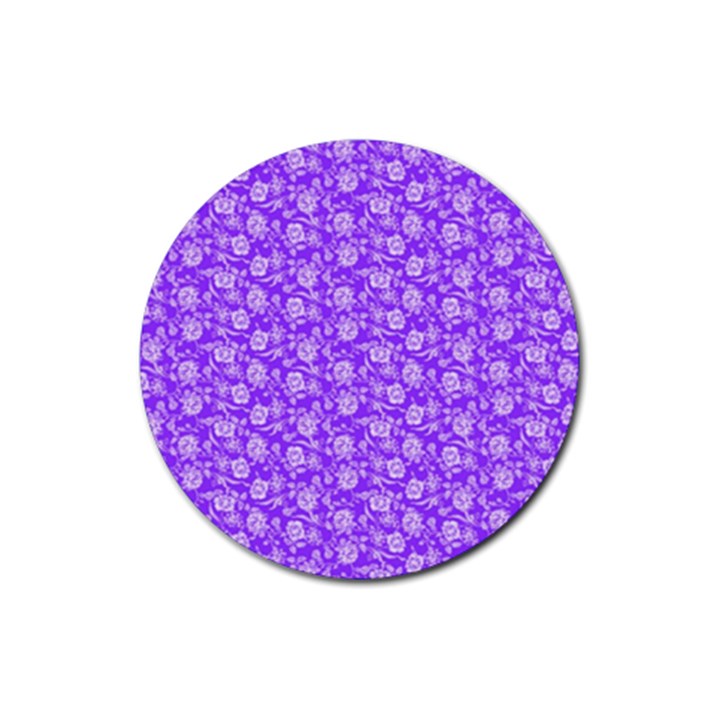 Roses pattern Rubber Round Coaster (4 pack) 