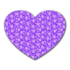 Roses pattern Heart Mousepads