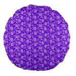 Roses pattern Large 18  Premium Flano Round Cushions Front