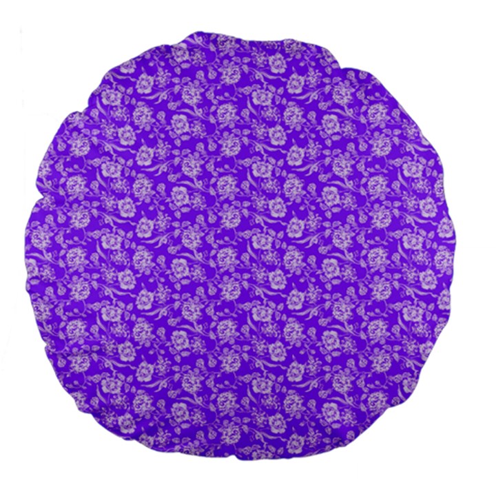 Roses pattern Large 18  Premium Flano Round Cushions