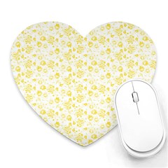 Roses Pattern Heart Mousepads by Valentinaart