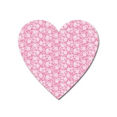 Roses Pattern Heart Magnet by Valentinaart