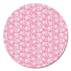 Roses Pattern Magnet 5  (round) by Valentinaart