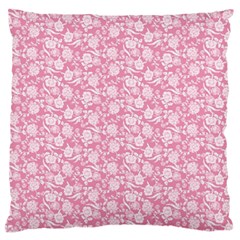 Roses Pattern Large Flano Cushion Case (one Side) by Valentinaart