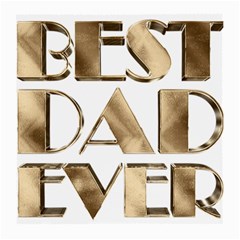 Best Dad Ever Gold Look Elegant Typography Medium Glasses Cloth by yoursparklingshop