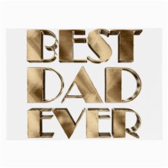 Best Dad Ever Gold Look Elegant Typography Large Glasses Cloth (2-side) by yoursparklingshop