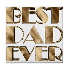 Best Dad Ever Gold Look Elegant Typography Face Towel by yoursparklingshop