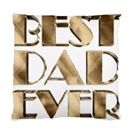 Best Dad Ever Gold Look Elegant Typography Standard Cushion Case (One Side) Front