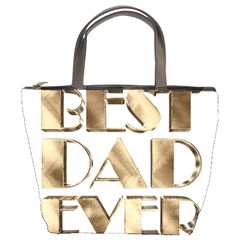 Best Dad Ever Gold Look Elegant Typography Bucket Bags by yoursparklingshop