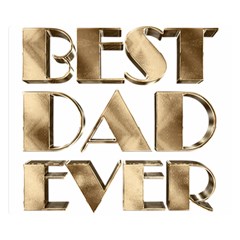 Best Dad Ever Gold Look Elegant Typography Double Sided Flano Blanket (small)  by yoursparklingshop