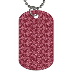 Roses Pattern Dog Tag (two Sides) by Valentinaart