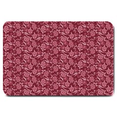 Roses Pattern Large Doormat  by Valentinaart