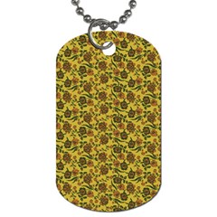 Roses Pattern Dog Tag (two Sides)