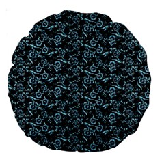 Roses Pattern Large 18  Premium Round Cushions by Valentinaart