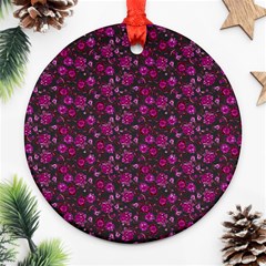 Roses Pattern Ornament (round) by Valentinaart