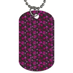 Roses Pattern Dog Tag (two Sides) by Valentinaart