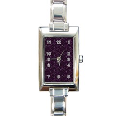 Roses pattern Rectangle Italian Charm Watch