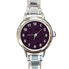 Roses pattern Round Italian Charm Watch