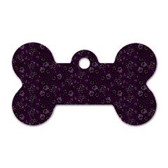 Roses pattern Dog Tag Bone (Two Sides)