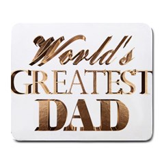 World s Greatest Dad Gold Look Text Elegant Typography Large Mousepads by yoursparklingshop