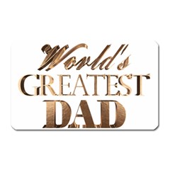 World s Greatest Dad Gold Look Text Elegant Typography Magnet (rectangular) by yoursparklingshop