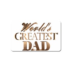 World s Greatest Dad Gold Look Text Elegant Typography Magnet (name Card) by yoursparklingshop