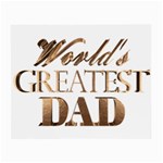 World s Greatest Dad Gold Look Text Elegant Typography Small Glasses Cloth Front