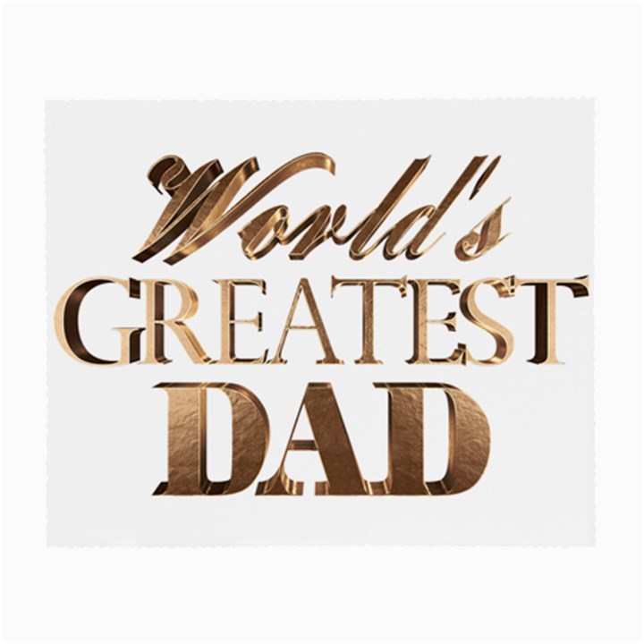 World s Greatest Dad Gold Look Text Elegant Typography Small Glasses Cloth