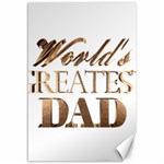 World s Greatest Dad Gold Look Text Elegant Typography Canvas 12  x 18   11.88 x17.36  Canvas - 1