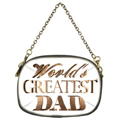 World s Greatest Dad Gold Look Text Elegant Typography Chain Purses (one Side)  by yoursparklingshop