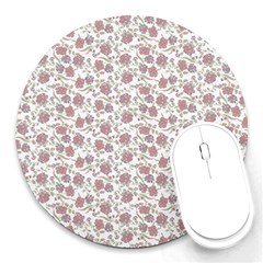 Roses Pattern Round Mousepads by Valentinaart