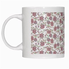 Roses Pattern White Mugs by Valentinaart