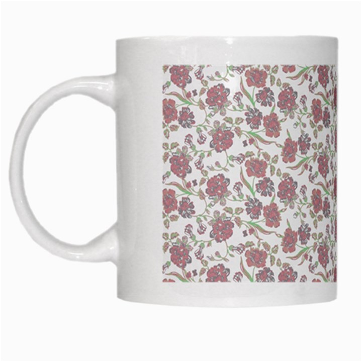 Roses pattern White Mugs