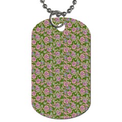 Roses Pattern Dog Tag (one Side) by Valentinaart