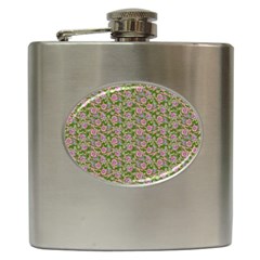 Roses Pattern Hip Flask (6 Oz) by Valentinaart