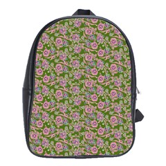 Roses Pattern School Bags (xl)  by Valentinaart