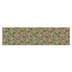 Roses Pattern Satin Scarf (oblong)