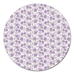 Roses Pattern Magnet 5  (round) by Valentinaart