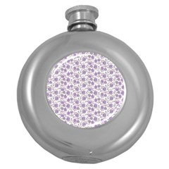 Roses Pattern Round Hip Flask (5 Oz) by Valentinaart