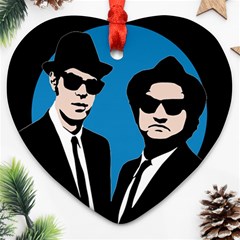 Blues Brothers  Ornament (heart) by Valentinaart